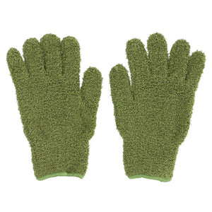 Pair of Green Microfibre Plant Duster Gloves