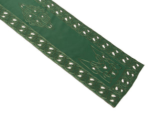 Celtic Knot Runner with Cutwork Detail - Green (2 Sizes)