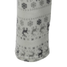 Load image into Gallery viewer, Ladies Soft Fleece Fairisle &amp; Reindeer Pattern Pyjamas (Fuchsia or Silver)
