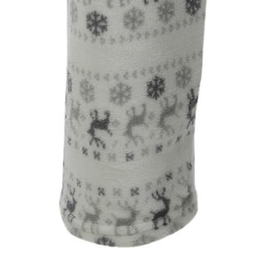 Ladies Soft Fleece Fairisle & Reindeer Pattern Pyjamas (Fuchsia or Silver)