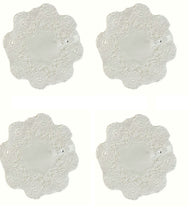 Load image into Gallery viewer, Pack of 4 Embroidered Floral Doilies Cream or White (3 Sizes)