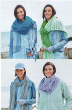Load image into Gallery viewer, UKHKA 250 Women&#39;s Accessories Double Knit Knitting Pattern Snoods, Shawl &amp; Scarf