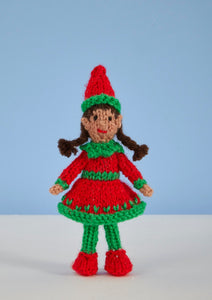 King Cole Christmas knits book 12 Enchanted Village Santa, Mrs Clause & Elf Family