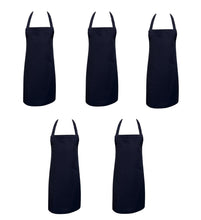 Load image into Gallery viewer, Navy Bib Apron 24&quot; x 31&quot; (Single or Pack of 5)
