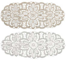 Load image into Gallery viewer, Pack of 6 Floral Lace Oval Doilies (Cream)