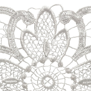 Pack of 6 Floral Lace Oval Doilies (Cream)
