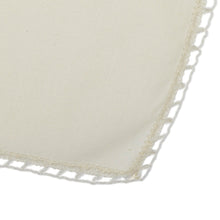 Load image into Gallery viewer, Cotton Arm Caps &amp; Chair Backs Set with Lace Style Trim (Cream)