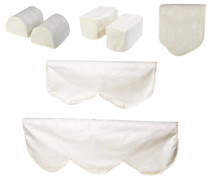 Damask Arm Caps, Chair Backs or Settee Backs (Cream)