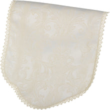 Load image into Gallery viewer, Jacquard Damask Arm Caps &amp; Standard or XL Chair Back Set (Cream)