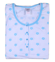 Load image into Gallery viewer, Ladies 100% Cotton Flower &amp; Polka Dot Pyjamas S - XL (Aqua or Red)