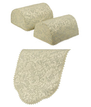 Load image into Gallery viewer, Floral Jacquard Round Arm Caps &amp; Chair Back Set (4 Colours)