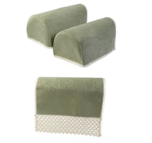 Load image into Gallery viewer, Chenille Arm Caps &amp; Chair Back Set with Lace Trim (7 Colours)