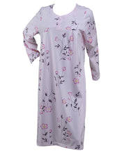 Load image into Gallery viewer, Ladies Jersey Cotton Floral Nightdress S - XL (Blue or Pink)