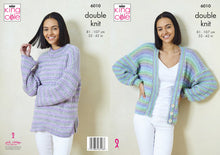 Load image into Gallery viewer, King Cole Double Knit Knitting Pattern - Ladies Cardigan &amp; Sweater (6010)