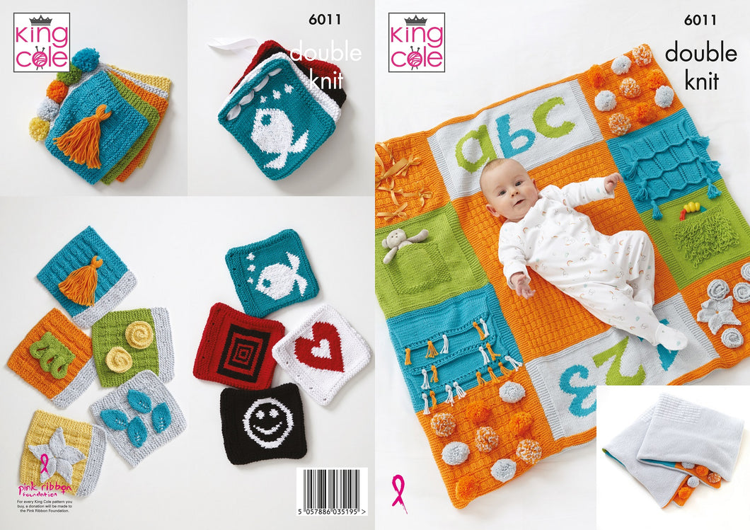 King Cole Double Knitting Pattern - Baby Play Mat (6011)