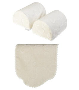 Scroll Pattern Round Arm Caps & Chair Back Set (4 Colours)