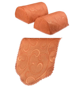 Scroll Pattern Round Arm Caps & Chair Back Set (4 Colours)