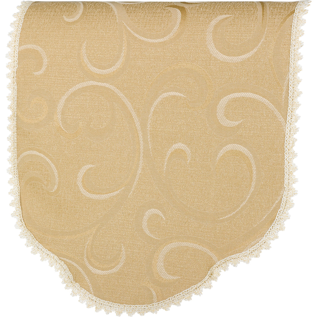 Scroll Design Jumbo Chairback with Lace Trim 24