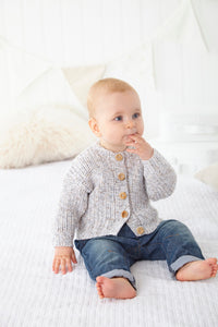 King Cole Double Knit Knitting Pattern – Baby Cardigans & Sweater 6058