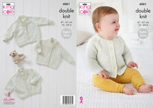 Load image into Gallery viewer, King Cole Double Knitting Pattern Baby Cardigans – 3 Designs (6061)