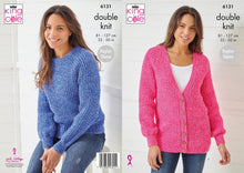 Load image into Gallery viewer, King Cole Double Knitting Pattern - Ladies Sweater &amp; Jacket (6131)