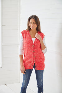 King Cole Double Knitting Pattern – Ladies Waistcoat & Tunic (6135)