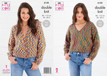 Load image into Gallery viewer, King Cole Knitting Pattern - Women’s Sweater &amp; Cardigan 6145