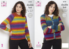 Load image into Gallery viewer, King Cole Double Knitting Pattern Ladies Vibrant Sweater &amp; Cardigan 6152