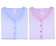Load image into Gallery viewer, Ladies Jersey Cotton Pyjamas - Floral Top &amp; Checked 3/4 Bottoms (Blue or Pink)