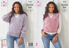 Load image into Gallery viewer, King Cole Double Knitting Pattern - Ladies Tank Top &amp; Sweater (6156)