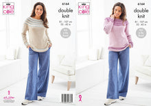Load image into Gallery viewer, King Cole Double Knit Knitting Pattern Womens ‘Knit in the Round’ Sweater 6164