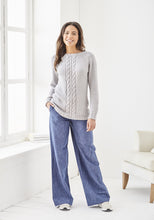Load image into Gallery viewer, King Cole Double Knit Knitting Pattern Ladies Cable Detail Jumper 6165