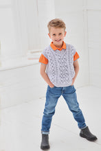 Load image into Gallery viewer, King Cole Knitting Pattern for Kids Sweater &amp; Sweater Vest 6171