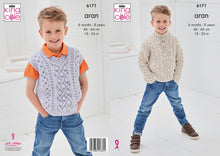 Load image into Gallery viewer, King Cole Knitting Pattern for Kids Sweater &amp; Sweater Vest 6171