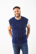Load image into Gallery viewer, King Cole Aran Knitting Pattern Men’s Sweater, Slipover &amp; Hat (6190)