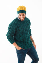 Load image into Gallery viewer, King Cole Aran Knitting Pattern Men’s Sweater, Slipover &amp; Hat (6190)