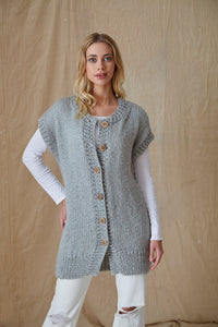 King Cole Knitting Pattern Women's Super Chunky Hooded Jacket and Waistcoat (6206)