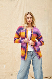 King Cole Chunky Knit Knitting Pattern Ladies Button Up Jacket Cardigan 6209