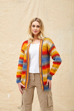 Load image into Gallery viewer, King Cole Chunky Knit Knitting Pattern Ladies Button Up Jacket Cardigan 6209