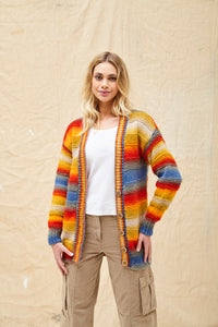 King Cole Chunky Knit Knitting Pattern Ladies Button Up Jacket Cardigan 6209