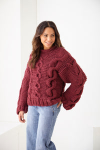 King Cole Knitting Pattern Cable Super Chunky Sweater & Cardigan 6217