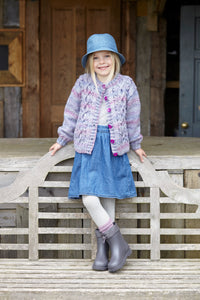 King Cole Kids Knitting Pattern Girls Aran Jacket Cardigan 6223