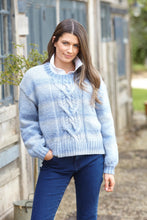 Load image into Gallery viewer, King Cole Aran Knitting Pattern Women’s Cowl or Round Neck Sweater (6225)