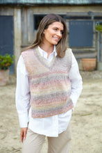 Load image into Gallery viewer, King Cole Aran Knitting Pattern Women’s Roll or V-Neck Vests (6226)