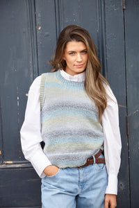 King Cole Aran Knitting Pattern Women’s Cardigan & Vest 6227