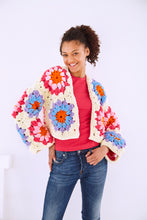 Load image into Gallery viewer, King Cole Cropped or Long Granny Square Cardigan Crochet Pattern (6233)