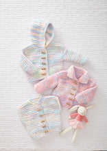Load image into Gallery viewer, King Cole Knitting Pattern Babies Hooded Jacket, Collared Cardigan &amp; Waistcoat 6236
