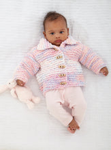 Load image into Gallery viewer, King Cole Knitting Pattern Babies Hooded Jacket, Collared Cardigan &amp; Waistcoat 6236
