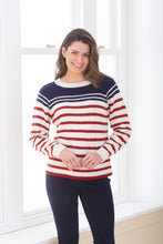 Load image into Gallery viewer, Women’s Raglan &amp; Coloured Sweater Knitting Pattern King Cole 6264