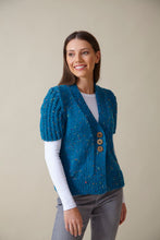 Load image into Gallery viewer, King Cole Knitting Pattern Chunky Knit Capped Sleeve Cardigan &amp; Waistcoat 6269